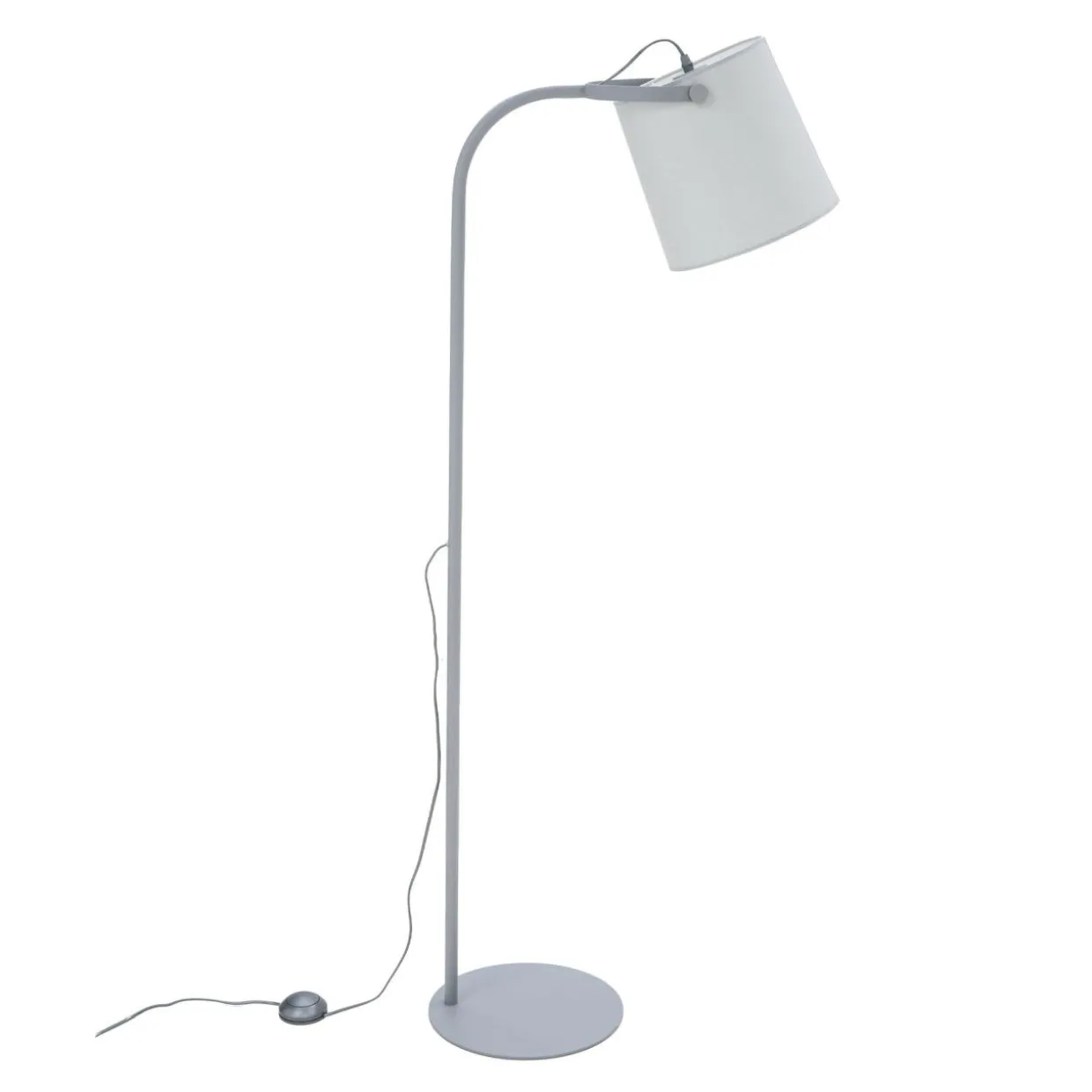 Lampa podłogowa z abażurem szara CLICK