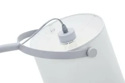 Lampa podłogowa z abażurem szara CLICK