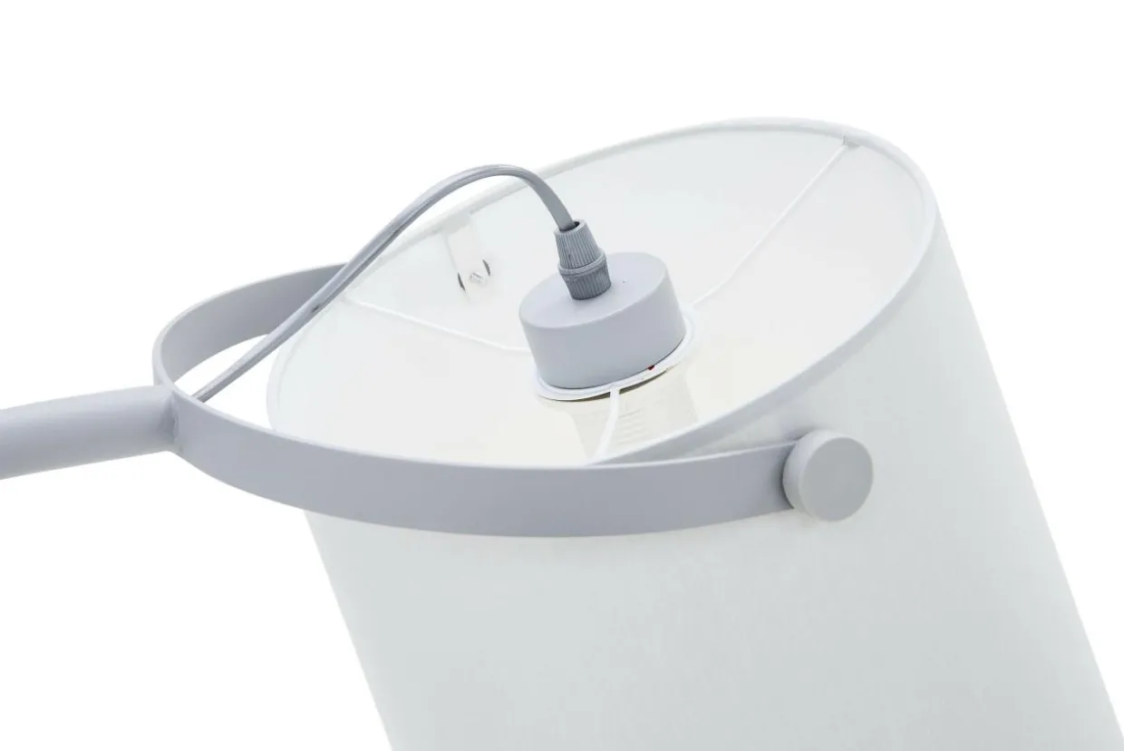 Lampa podłogowa z abażurem szara CLICK