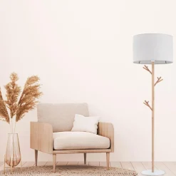Lampa podłogowa z abażurem ALBERO LINEN