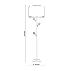 Lampa podłogowa z abażurem ALBERO LINEN