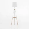 Lampa podłogowa z abażurem biała VAIO