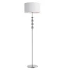 Lampa podłogowa ze szklaną ozdobą biały abażur REA