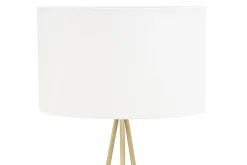 Lampa stojąca trónóg abażur biały CARA