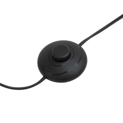 Lampa stojąca trónóg abażur czarny CARA