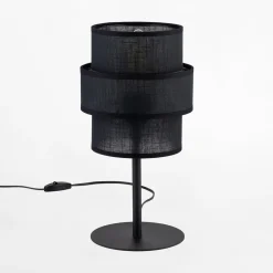 Lampa stołowa abażur czarny CALISTO