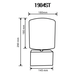 Lampa stołowa bambusowa abażur brązowy 29 cm