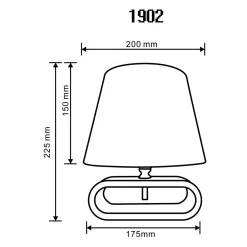 Lampa stołowa bambusowa abażur biały 22,5 cm