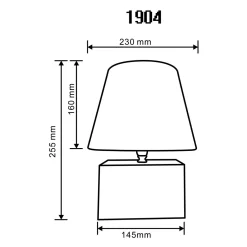 Lampa stołowa bambusowa abażur biały 25,5 cm