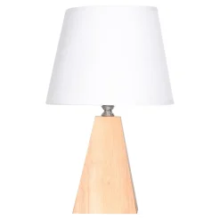 Lampa stołowa bambusowa abażur biały 31 cm