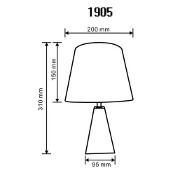 Lampa stołowa bambusowa abażur biały 31 cm