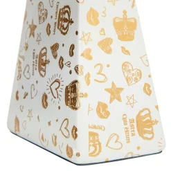 Lampa stołowa ceramiczna biała 34,5 cm