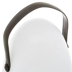 Lampa stołowa dekoracyjna LED biało-brązowa LUKA 30 cm