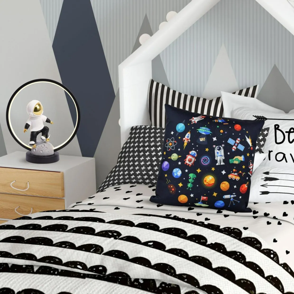 Lampa stołowa dekoracyjna LED SKATER ASTRONAUTA