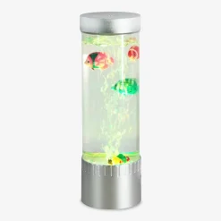 Lampa stołowa dekoracyjna LED USB RGB srebrna AQUA 32 cm