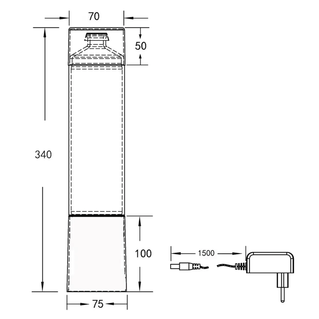 Lampa stołowa dekoracyjna LED RGB TORNADO