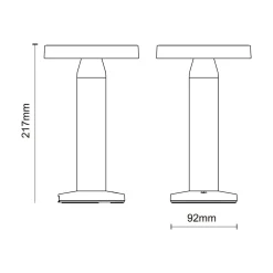Lampa stołowa solarna czarna CARLI
