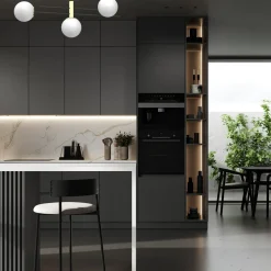 Lampa sufitowa 3 klosze kule czarno-złota SATELIT III