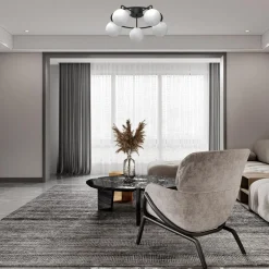 Lampa sufitowa 5 kloszy kule czarno-złota BALLO V