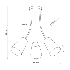 Lampa sufitowa 3 kolory WIRE KIDS