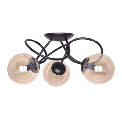 Lampa sufitowa 3 kule czarna FLORO