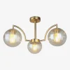 Lampa sufitowa 3 kule złota TORA