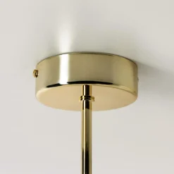 Lampa sufitowa 4 owalne klosze złota MILO 68x30 cm