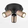 Lampa sufitowa 3 reflektory kawowa czarna GILLAN