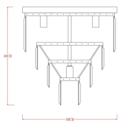 Lampa sufitowa AMEDEO FC17106/4+1 złota