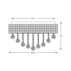Lampa sufitowa CAPRI 19027-L