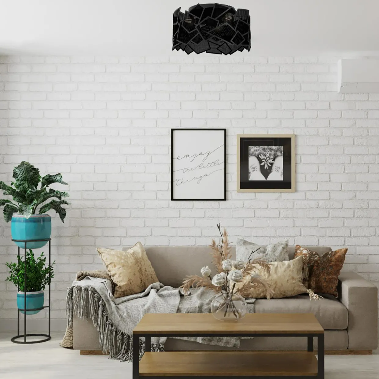 Lampa sufitowa czarna CAMO III