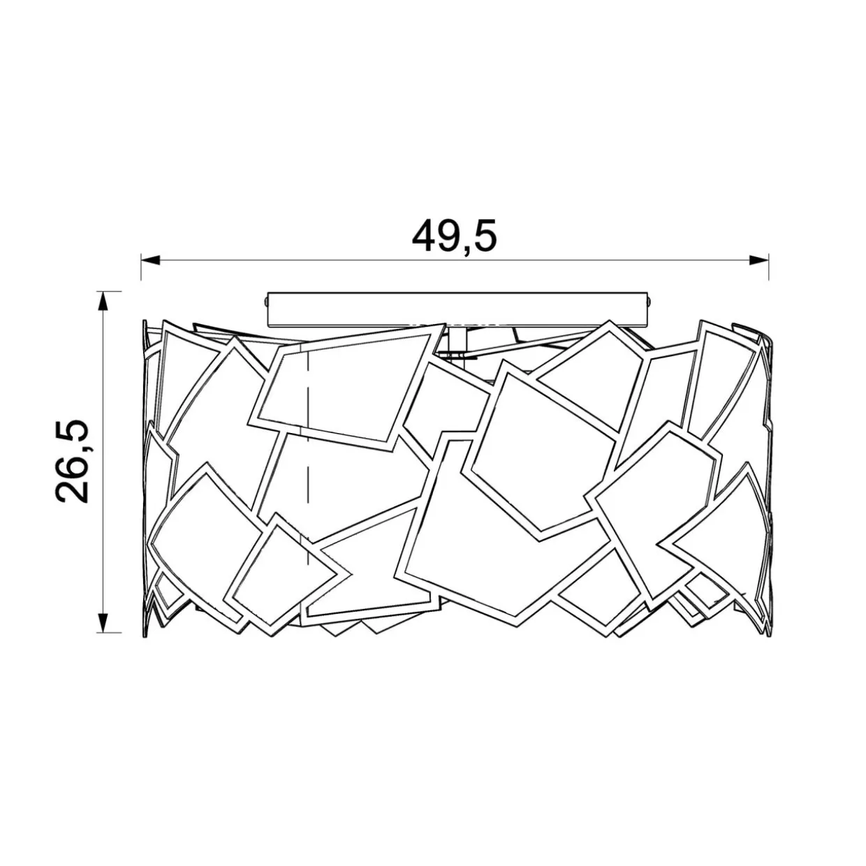 Lampa sufitowa czarna CAMO III