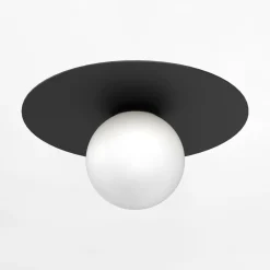 Lampa sufitowa czarna FLAT