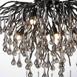 Lampa sufitowa czarna ICICLE fi 50 cm