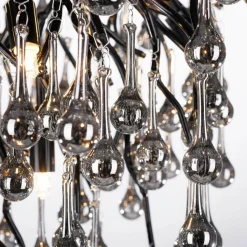 Lampa sufitowa czarna ICICLE fi 50 cm