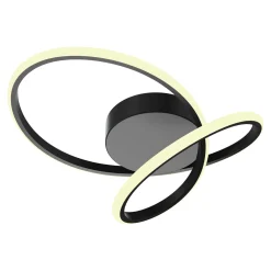 Lampa sufitowa czarna LED CLINT 40 cm