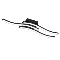 Lampa sufitowa czarna LED ROUTE fale