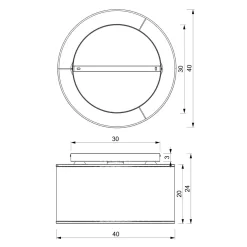 Lampa sufitowa czarna LOFT III