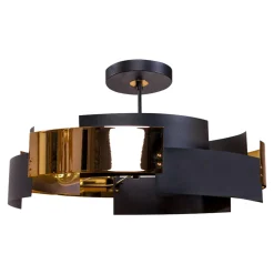 Lampa sufitowa czarno-złota TORI
