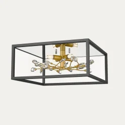 Lampa sufitowa czarno-złota SPRING