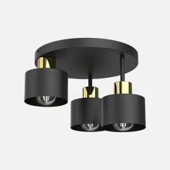 Lampa sufitowa czarno-złota PARKLA DREK III