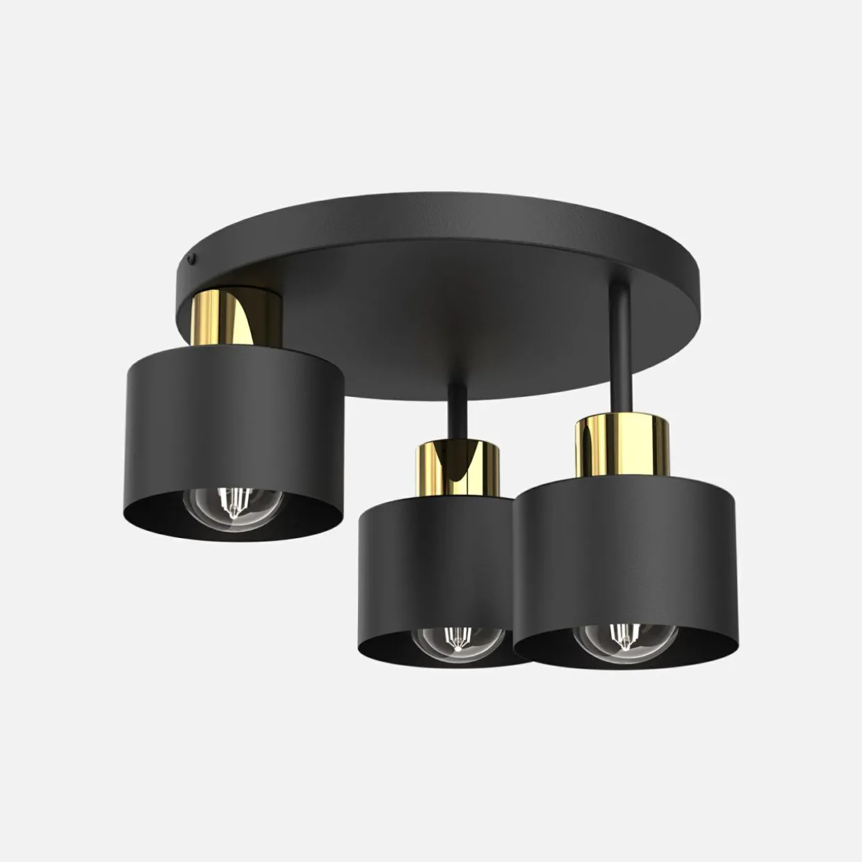Lampa sufitowa czarno-złota PARKLA DREK III