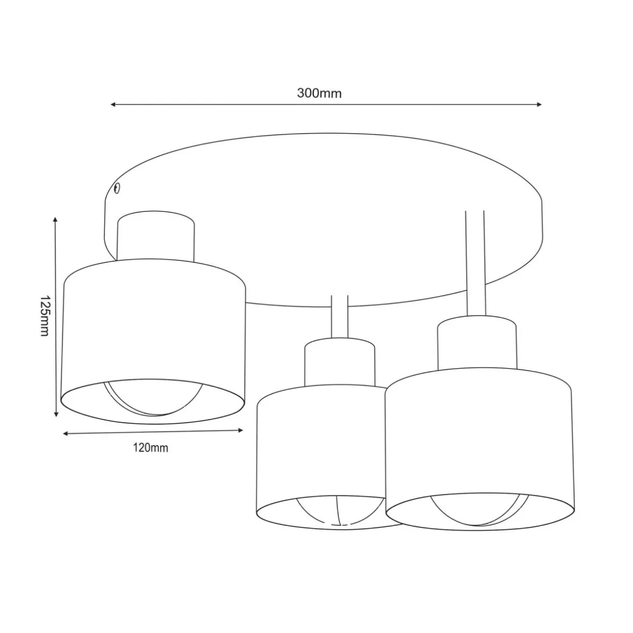 Lampa sufitowa czarno-złota PARKLA DREK III