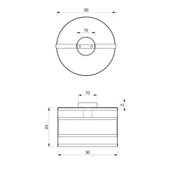 Lampa sufitowa czarno-złota RIM