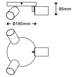Lampa sufitowa drewniana podstawa czarna VINTAGE III