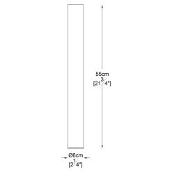 Lampa sufitowa dłyga tuba biały mat LOYA 55 cm