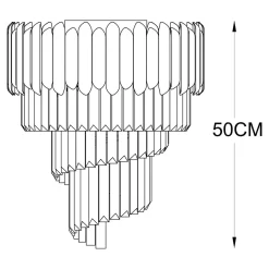 Lampa sufitowa glamour chrom GLADIUS