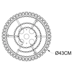 Lampa sufitowa glamour chrom GLADIUS