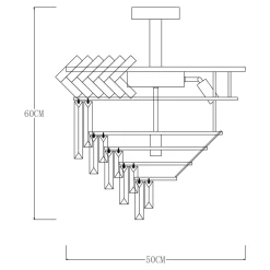 Lampa sufitowa glamour złota LYON