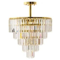 Lampa sufitowa glamour złota AMEDEO 50 cm